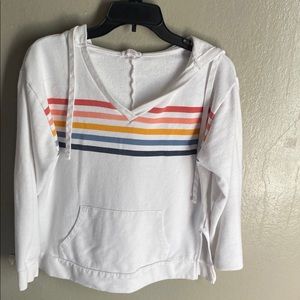 Woman’s striped hoody